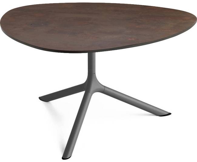 Столик ламинированный кофейный Tripe Maxi антрацит, кортен 830х830х510 мм Столик ламинированный кофейный Tripe Maxi антрацит, кортен 830х830х510 мм