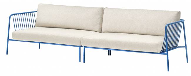 Диван металлический с подушками Nolita Sofa 2560х820х700 мм Диван металлический с подушками Nolita Sofa 2560х820х700 мм