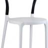 Стул пластиковый Mr Bobo белый, черный 420х500х850 мм