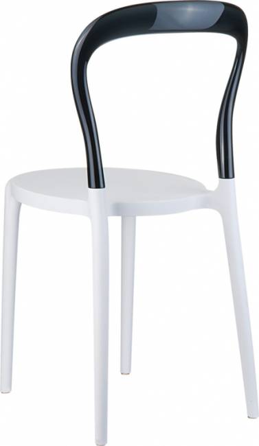 Стул пластиковый Mr Bobo белый, черный 420х500х850 мм