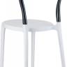 Стул пластиковый Mr Bobo белый, черный 420х500х850 мм