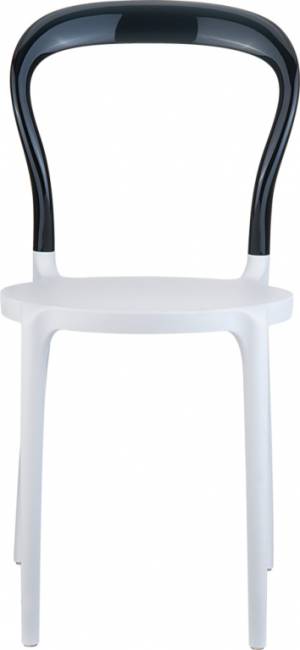Стул пластиковый Mr Bobo белый, черный 420х500х850 мм