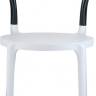 Стул пластиковый Mr Bobo белый, черный 420х500х850 мм