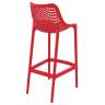 Стул пластиковый барный Air Bar 75 красный 450х530х1050 мм