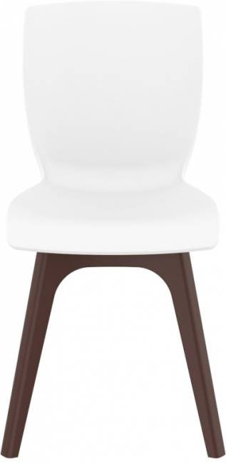 Стул пластиковый Mio-PP коричневый, белый 440х560х840 мм