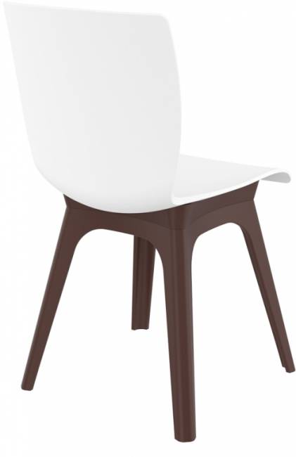 Стул пластиковый Mio-PP коричневый, белый 440х560х840 мм