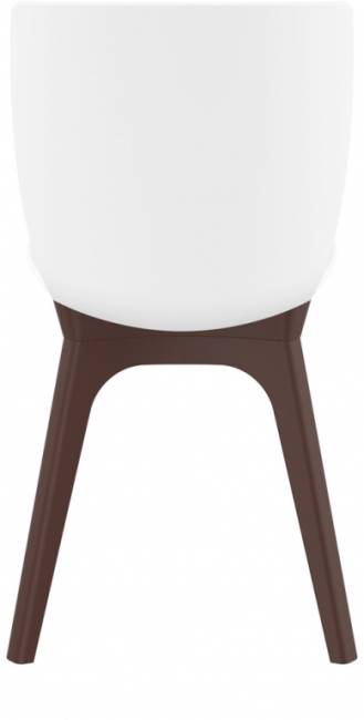 Стул пластиковый Mio-PP коричневый, белый 440х560х840 мм