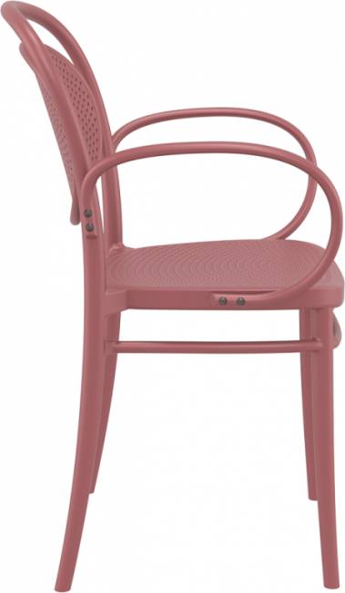 Кресло пластиковое Marcel XL марсала 570х520х850 мм