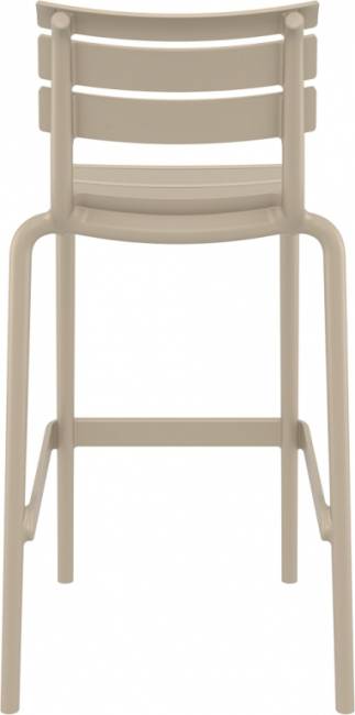 Стул пластиковый барный Helen Bar 75 бежевый 530х550х1050 мм