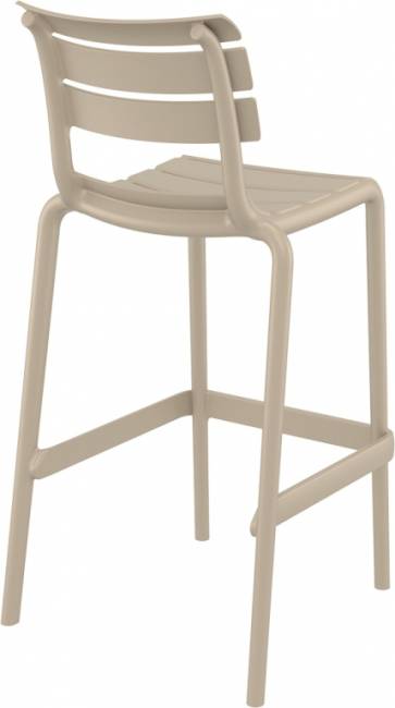 Стул пластиковый барный Helen Bar 75 бежевый 530х550х1050 мм