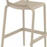 Стул пластиковый барный Helen Bar 75 бежевый 530х550х1050 мм
