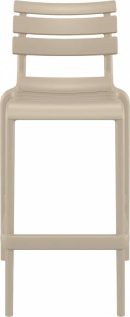 Стул пластиковый барный Helen Bar 75 бежевый 530х550х1050 мм