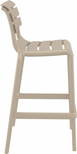 Стул пластиковый барный Helen Bar 75 бежевый 530х550х1050 мм