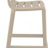 Стул пластиковый барный Helen Bar 75 бежевый 530х550х1050 мм