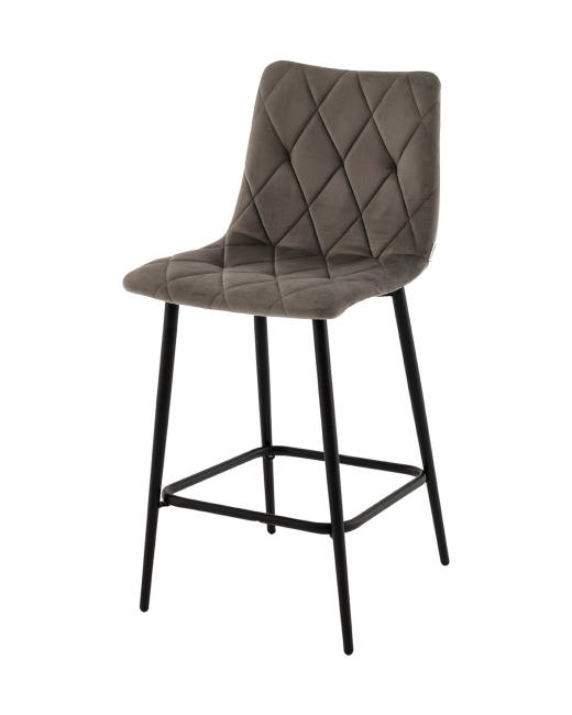 Стул полубарный Одди Diamond велюр темно-серый