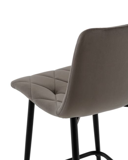 Стул полубарный Одди Diamond велюр темно-серый