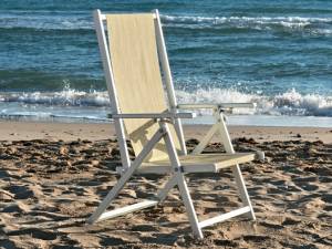 Кресло-шезлонг текстиленовое складное Marinella серебристый 760х640х1120 мм