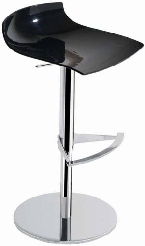 Табурет пластиковый барный X-Treme B полированный, хромированный, черный 480х480х750-870 мм