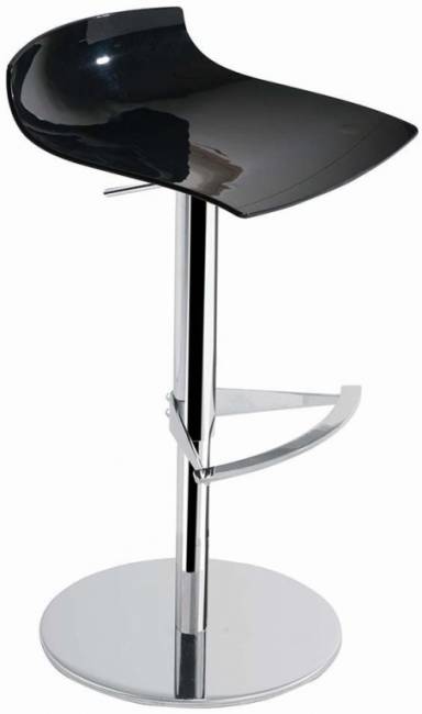 Табурет пластиковый барный X-Treme B полированный, хромированный, черный 480х480х750-870 мм