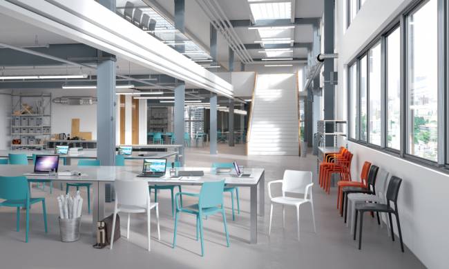 Стул пластиковый Joy-S светло-серый 490х535х795 мм