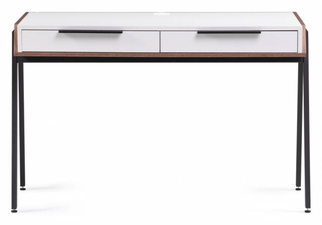 Рокс 116х65х77 белый / дуб делано темный / черный