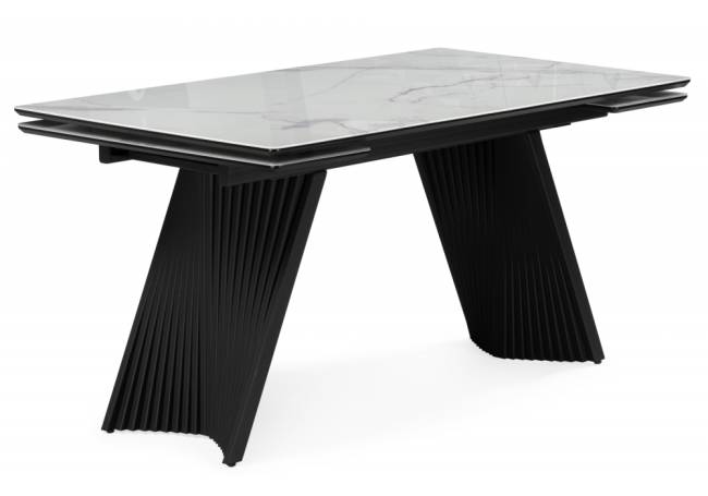 Вейв 140(200)х80 кристл белый мрамор / черный