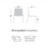 Стул на металлокаркасе с обивкой Slot M NA 455х470х820 мм