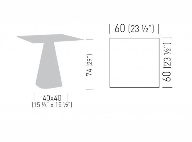 Стол ламинированный Mug 600х600х750 мм