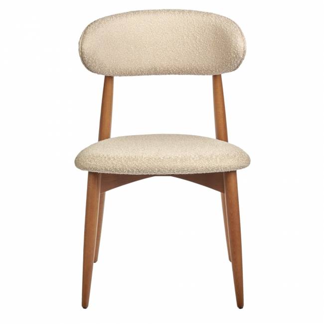 Стул Lucas латте букле с ножками цвета орех Стул Lucas латте букле с ножками цвета орех