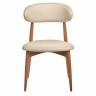 Стул Lucas латте букле с ножками цвета орех Стул Lucas латте букле с ножками цвета орех