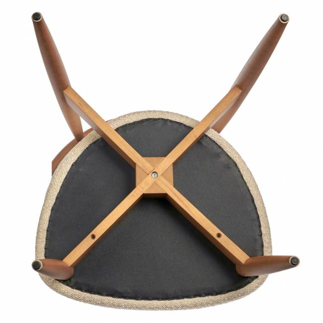 Стул Lucas латте букле с ножками цвета орех Стул Lucas латте букле с ножками цвета орех