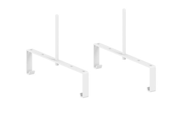 МК.ДКЭ.002.WH / Держатель кабель-канала широкого и экранов (к-т из 2х штук) / цвет: белый; 10 мм;