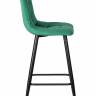 Стул полубарный DOBRIN OLIVIA, черные матовые ножки, зелёный велюр (108-64)