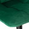 Стул полубарный DOBRIN OLIVIA, черные матовые ножки, зелёный велюр (108-64)
