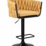 Стул барный DOBRIN LEON, жёлтая ткань (LAR 275-8)