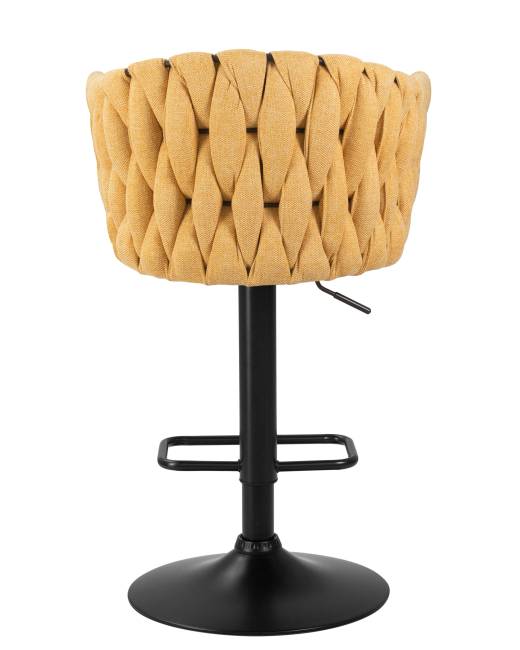 Стул барный DOBRIN LEON, жёлтая ткань (LAR 275-8)