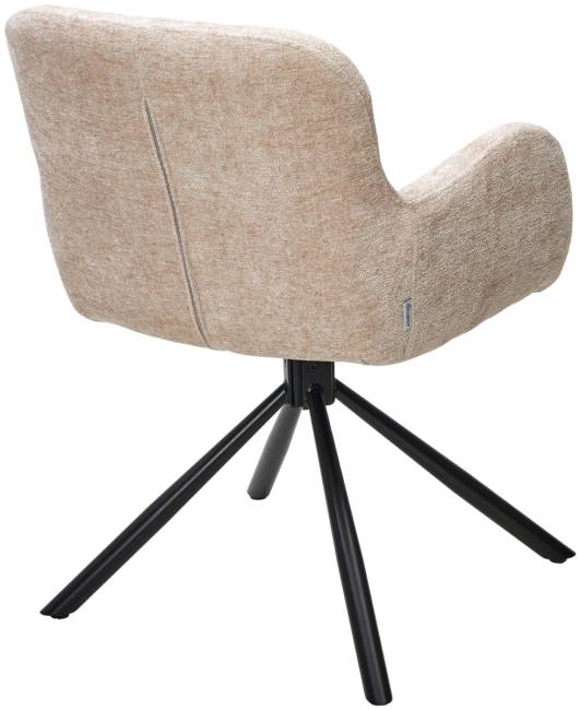 Стул KAROL 180 град. поворот. 3018-10 бежевый, шенилл/ черный каркас, ®DISAUR