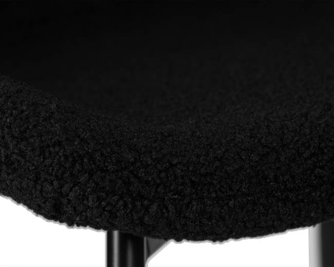 Стул обеденный DOBRIN MILO, черные ножки, черный букле (UF992-12)