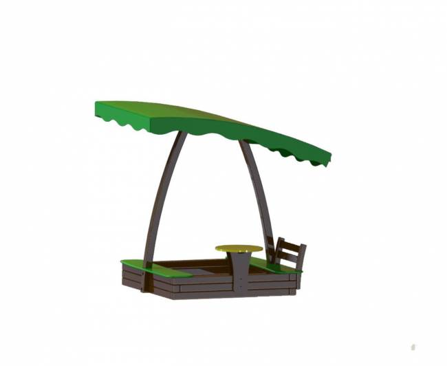 Песочница со столиком для детской игровой площадки