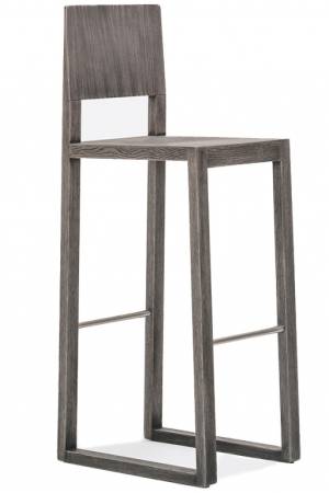 Стул деревянный барный Brera винтажный венге 350х455х1045 мм