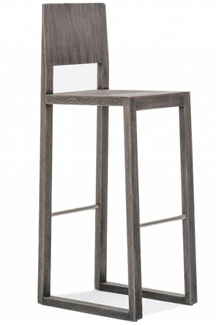 Стул деревянный барный Brera винтажный венге 350х455х1045 мм