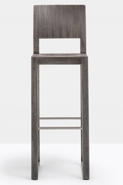 Стул деревянный барный Brera винтажный венге 350х455х1045 мм