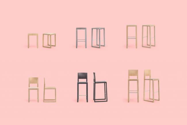 Стул деревянный барный Brera винтажный венге 350х455х1045 мм