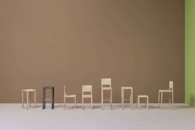 Стул деревянный барный Brera винтажный венге 350х455х1045 мм