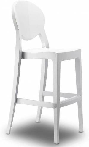 Стул барный пластиковый Igloo белый 470х540х1160 мм