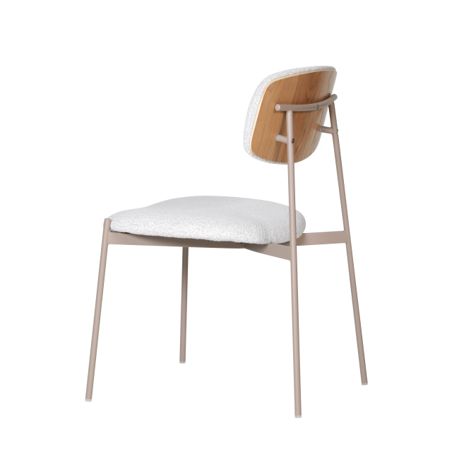 Стул Doe без подлокотников светло-бежевый бежевые ножки