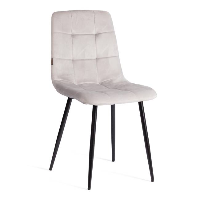 Стул Чилли/Chilly (мод.JSC-220)/1 шт. в упаковке велюр/металл, светло-серый HLR14/белый, 44,5х52,5х88см светло-серый Велюр/металл