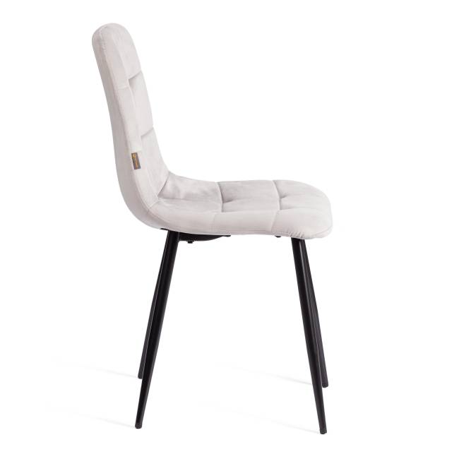 Стул Чилли/Chilly (мод.JSC-220)/1 шт. в упаковке велюр/металл, светло-серый HLR14/белый, 44,5х52,5х88см светло-серый Велюр/металл