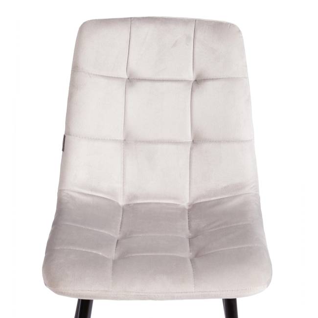 Стул Чилли/Chilly (мод.JSC-220)/1 шт. в упаковке велюр/металл, светло-серый HLR14/белый, 44,5х52,5х88см светло-серый Велюр/металл