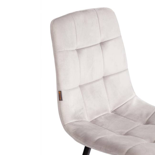 Стул Чилли/Chilly (мод.JSC-220)/1 шт. в упаковке велюр/металл, светло-серый HLR14/белый, 44,5х52,5х88см светло-серый Велюр/металл